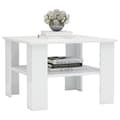 Miniatyrbillede 3 af 7: vidaXL sofabord 60 x 60 x 42 cm spånplade hvid højglans