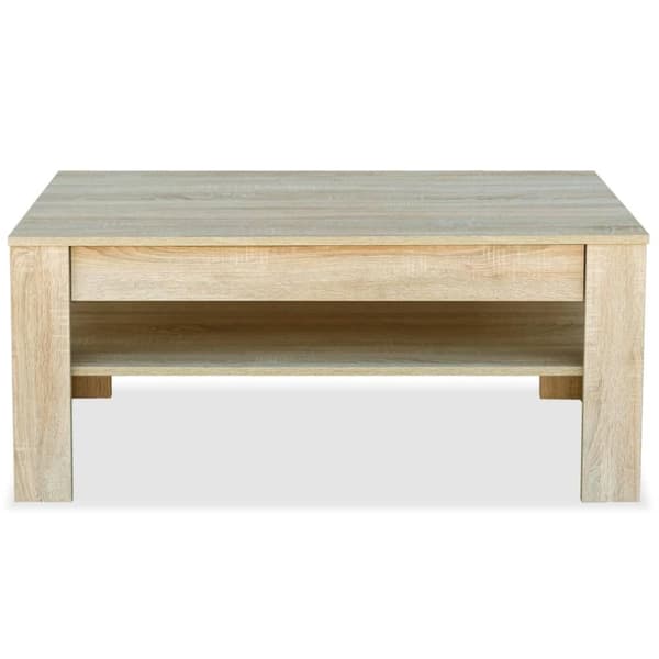 vidaXL sofabord spånplade 110 x 65 x 48 cm egetræ