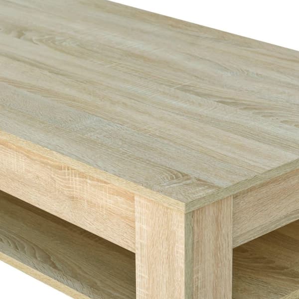 vidaXL sofabord spånplade 110 x 65 x 48 cm egetræ