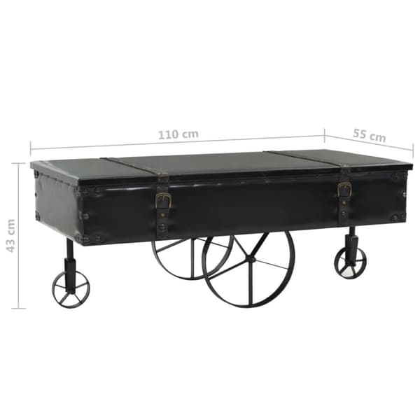 vidaXL sofabord MDF og fyrretræ 110 x 55 x 43 cm