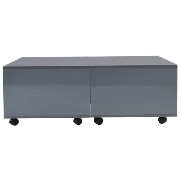 vidaXL sofabord 100x100x35 cm grå højglans