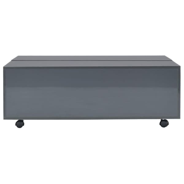 vidaXL sofabord 100x100x35 cm grå højglans