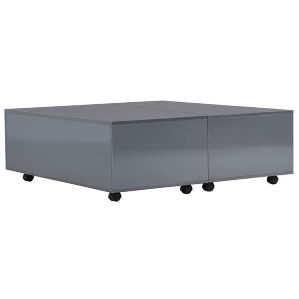 vidaXL sofabord 100x100x35 cm grå højglans