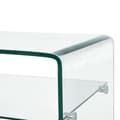 Miniatyrbillede 3 af 5: vidaXL sofabord 98 x 45 x 31 cm hærdet glas transparent