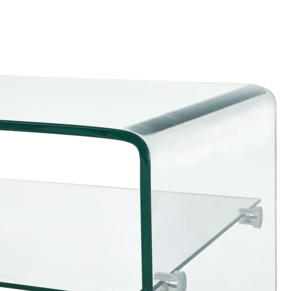 vidaXL Soffbord genomskinlig 98x45x31 cm härdat glas