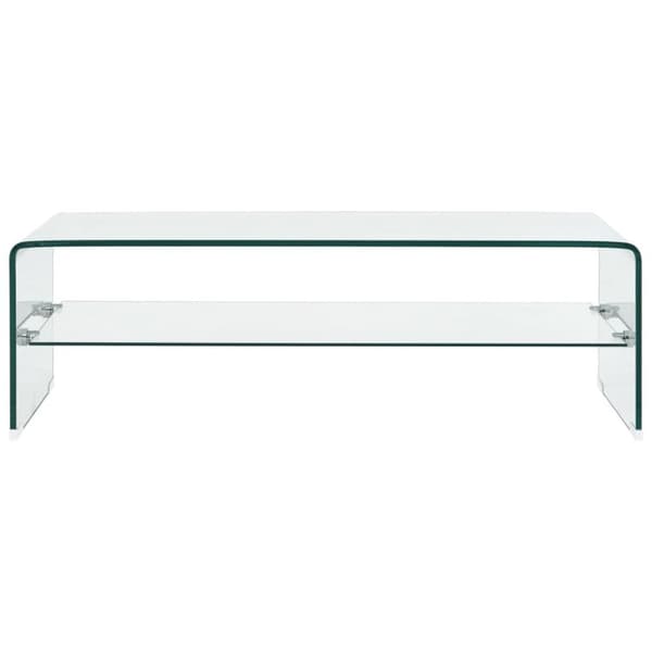 vidaXL Soffbord genomskinlig 98x45x31 cm härdat glas