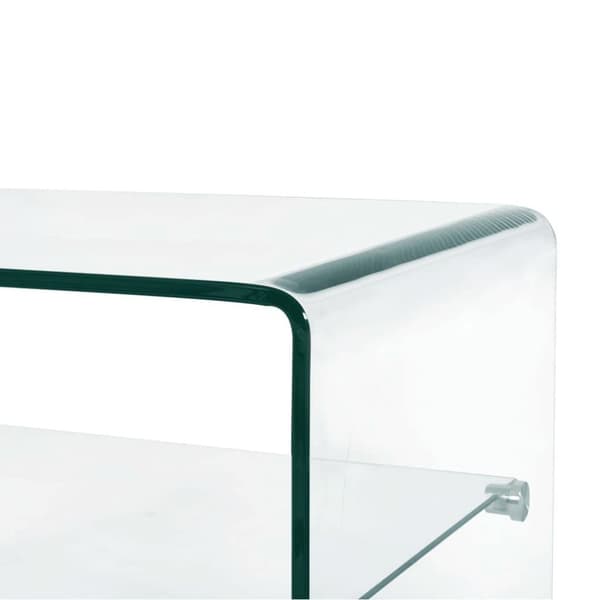 vidaXL sofabord 50 x 45 x 33 cm hærdet glas transparent
