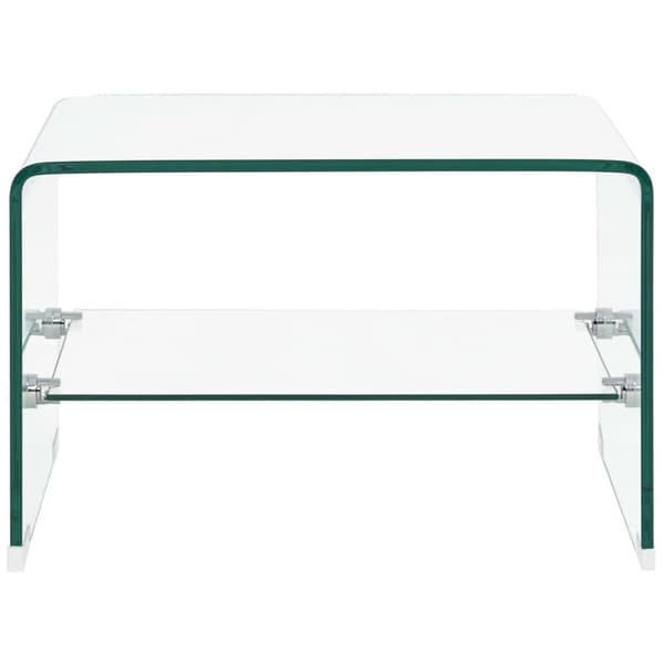 vidaXL sofabord 50 x 45 x 33 cm hærdet glas transparent