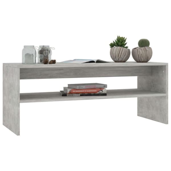 vidaXL Soffbord betonggrå 100x40x40 cm spånskiva