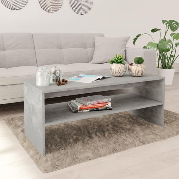 vidaXL Soffbord betonggrå 100x40x40 cm spånskiva