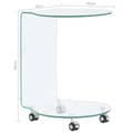 Miniatyrbillede 5 af 5: vidaXL sofabord 45 x 40 x 58 cm hærdet glas transparent
