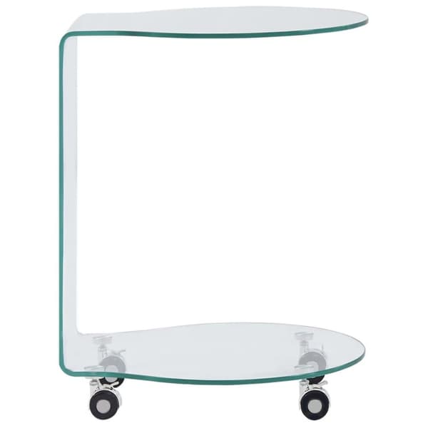 vidaXL sofabord 45 x 40 x 58 cm hærdet glas transparent
