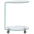 Miniatyrbillede 2 af 5: vidaXL sofabord 45 x 40 x 58 cm hærdet glas transparent