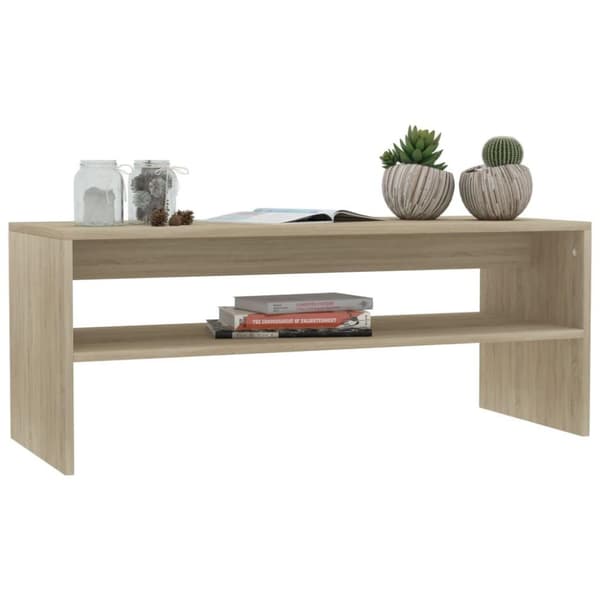 vidaXL sofabord 100 x 40 x 40 cm spånplade sonoma-egetræsfarve