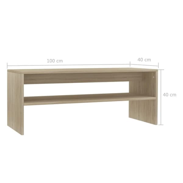vidaXL sofabord 100 x 40 x 40 cm spånplade sonoma-egetræsfarve