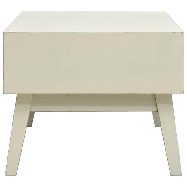 vidaXL sofabord med 2 skuffer 110 x 50 x 40 cm træ udskåret design grå