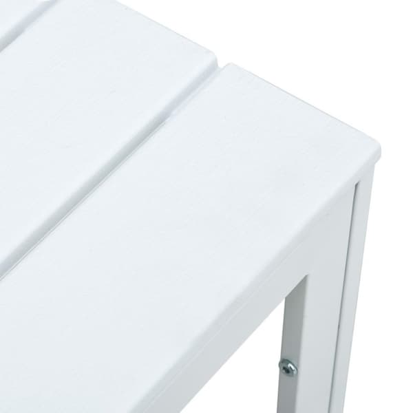 vidaXL Sofabord hvit 78x78x74 cm HDPE treutseende change2