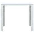 Miniatyrbillede 3 af 8: vidaXL sofabord 78x78x74 cm HDPE trælook hvid