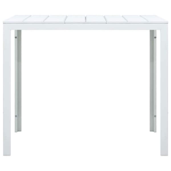 vidaXL sofabord 78x78x74 cm HDPE trælook hvid