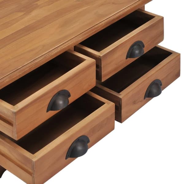 vidaXL Soffbord 68x68x30 cm massiv teak