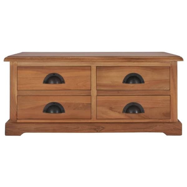 vidaXL Soffbord 68x68x30 cm massiv teak