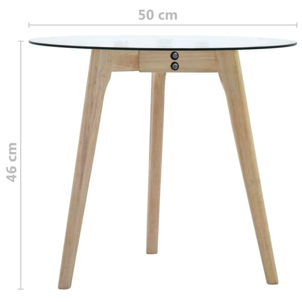 vidaXL Sidebordsett 2 stk herdet glass