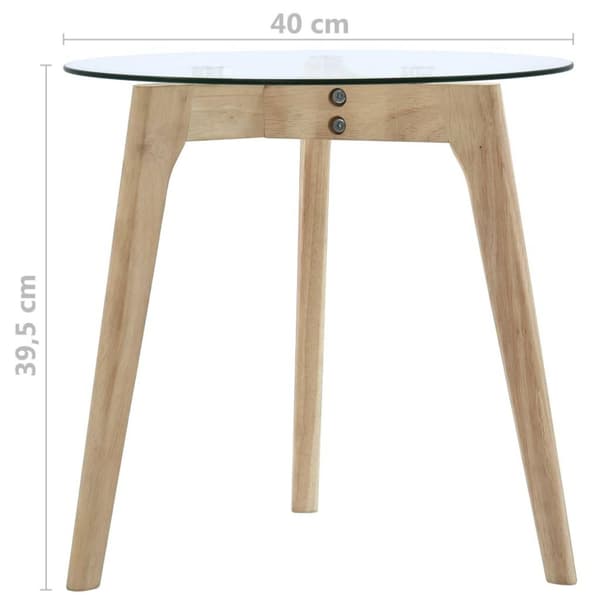 vidaXL Sidebordsett 2 stk herdet glass