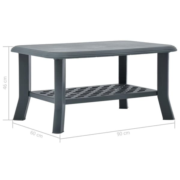 vidaXL Sofabord grønn 90x60x46 cm plast change2