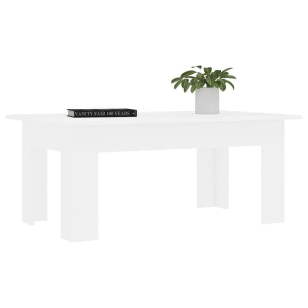 vidaXL sofabord 100 x 60 x 42 cm spånplade hvid