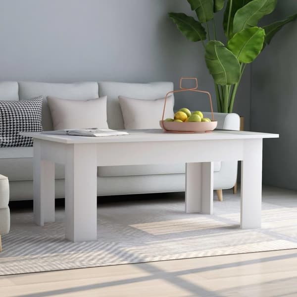vidaXL sofabord 100 x 60 x 42 cm spånplade hvid