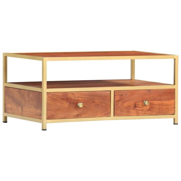 vidaXL sofabord 90 x 50 x 40 cm massivt akacietræ
