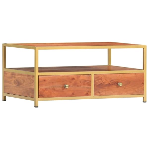 vidaXL sofabord 90 x 50 x 40 cm massivt akacietræ