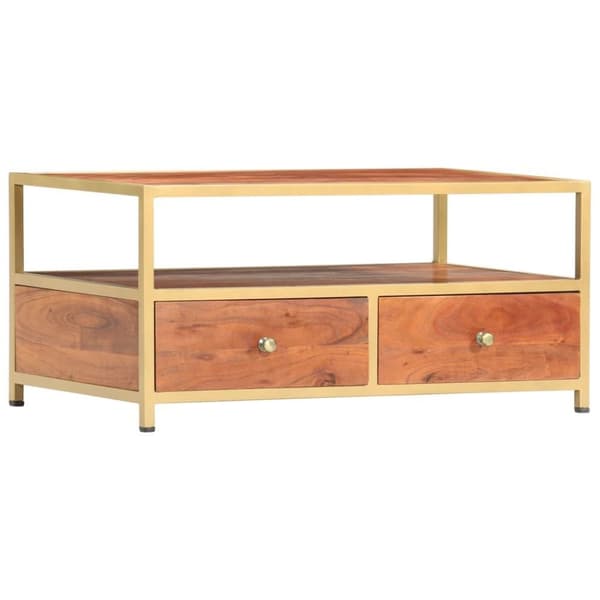 vidaXL sofabord 90 x 50 x 40 cm massivt akacietræ