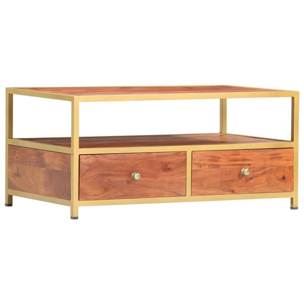 vidaXL sofabord 90 x 50 x 40 cm massivt akacietræ