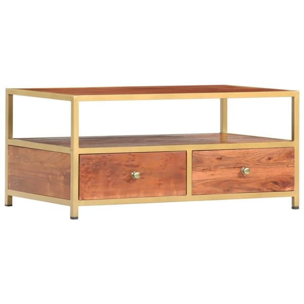 vidaXL sofabord 90 x 50 x 40 cm massivt akacietræ