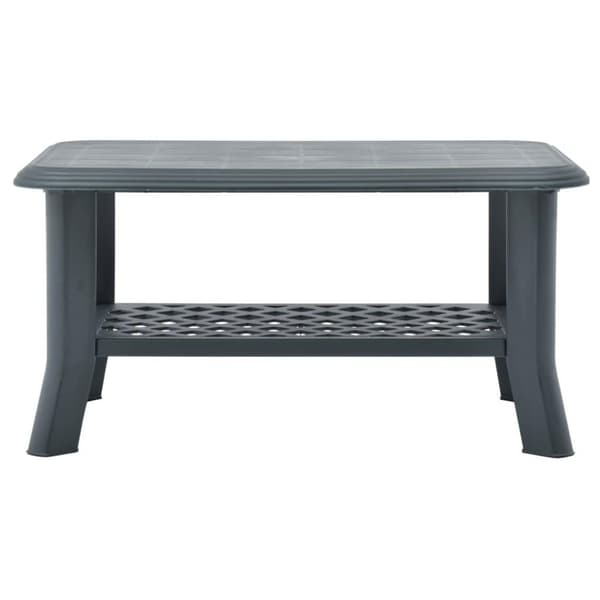 vidaXL sofabord 90 x 60 x 46 cm plastik grøn