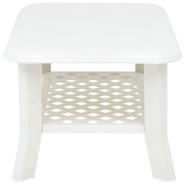 vidaXL sofabord 90 x 60 x 46 cm plastik hvid