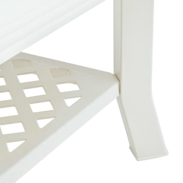vidaXL sofabord 90 x 60 x 46 cm plastik hvid