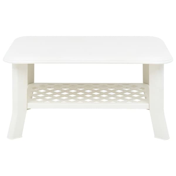 vidaXL sofabord 90 x 60 x 46 cm plastik hvid