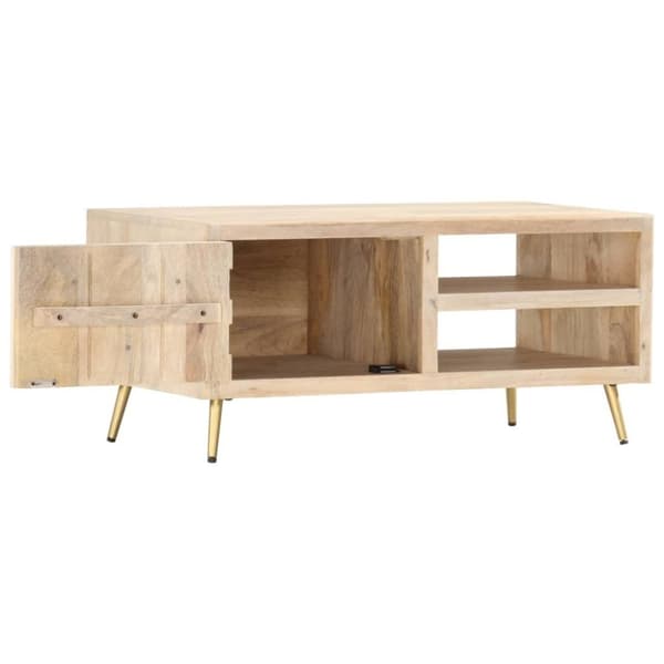 vidaXL Sohvapöytä 90x45x40 cm täysi mangopuu