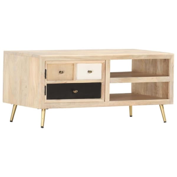 vidaXL Sohvapöytä 90x45x40 cm täysi mangopuu