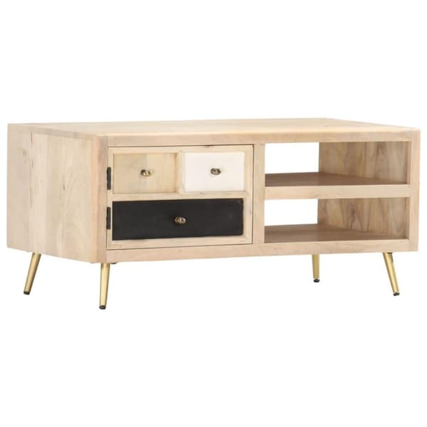 vidaXL Sohvapöytä 90x45x40 cm täysi mangopuu