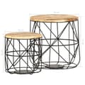 Miniatyrbilde 6 av 11: vidaXL Sofabord 2 stk heltre mango change2
