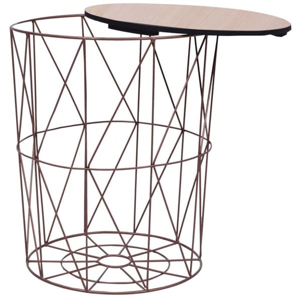 vidaXL sofabord Ø 47 cm kobberfarvet