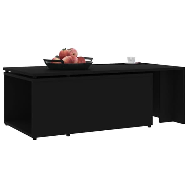 vidaXL Sofabord svart 150x50x35 cm sponplate change2