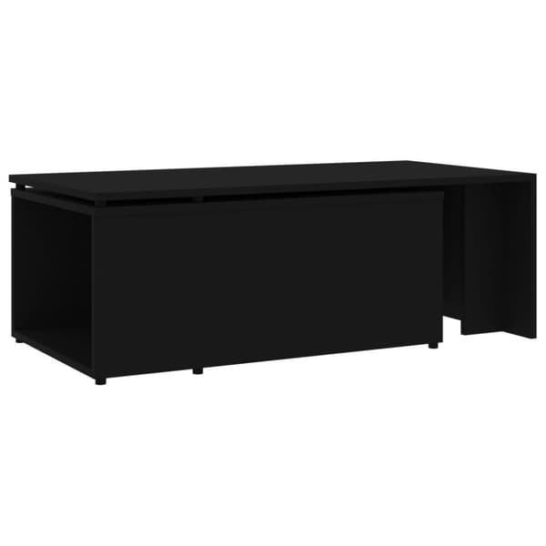 vidaXL Sofabord svart 150x50x35 cm sponplate change2