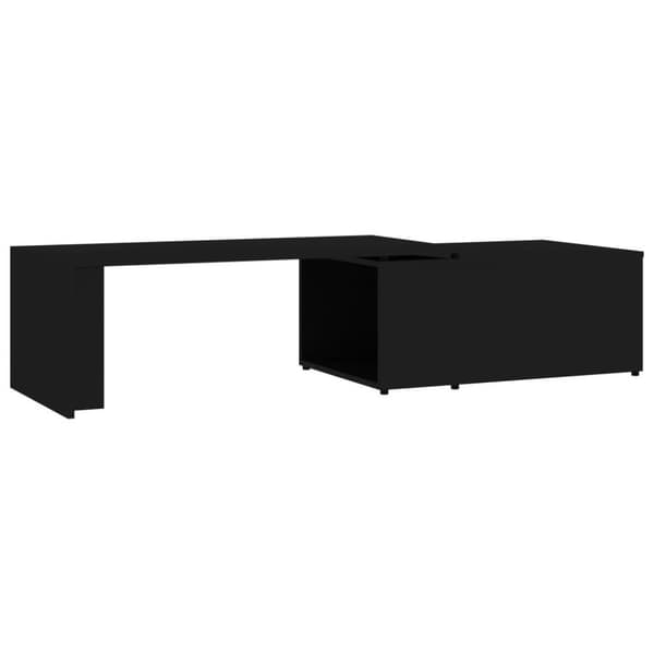 vidaXL Sofabord svart 150x50x35 cm sponplate change2