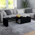 Miniatyrbillede 10 af 10: vidaXL sofabord 150x50x35 cm spånplade sort