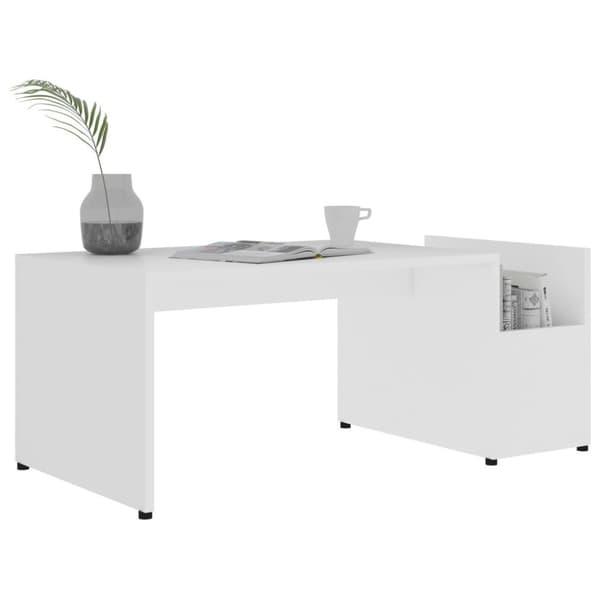vidaXL Sohvapöytä valkoinen 90x45x35 cm lastulevy