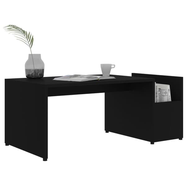 vidaXL sofabord 90x45x35 cm spånplade sort